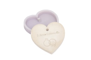 MOLDE SILICONE O NOSSO CASAMENTO 7X7X 0.8CM MLD252